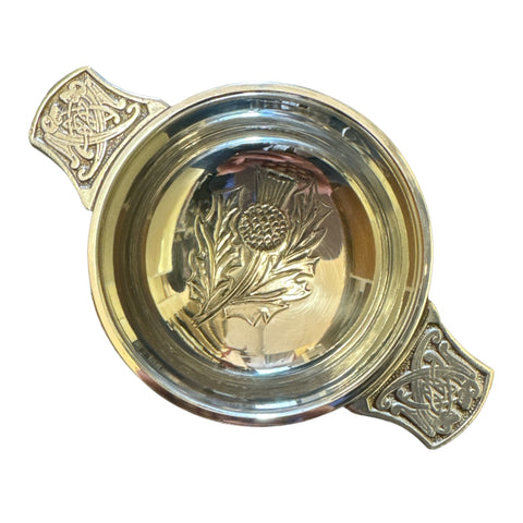 Quaich Pewter Single Thistle