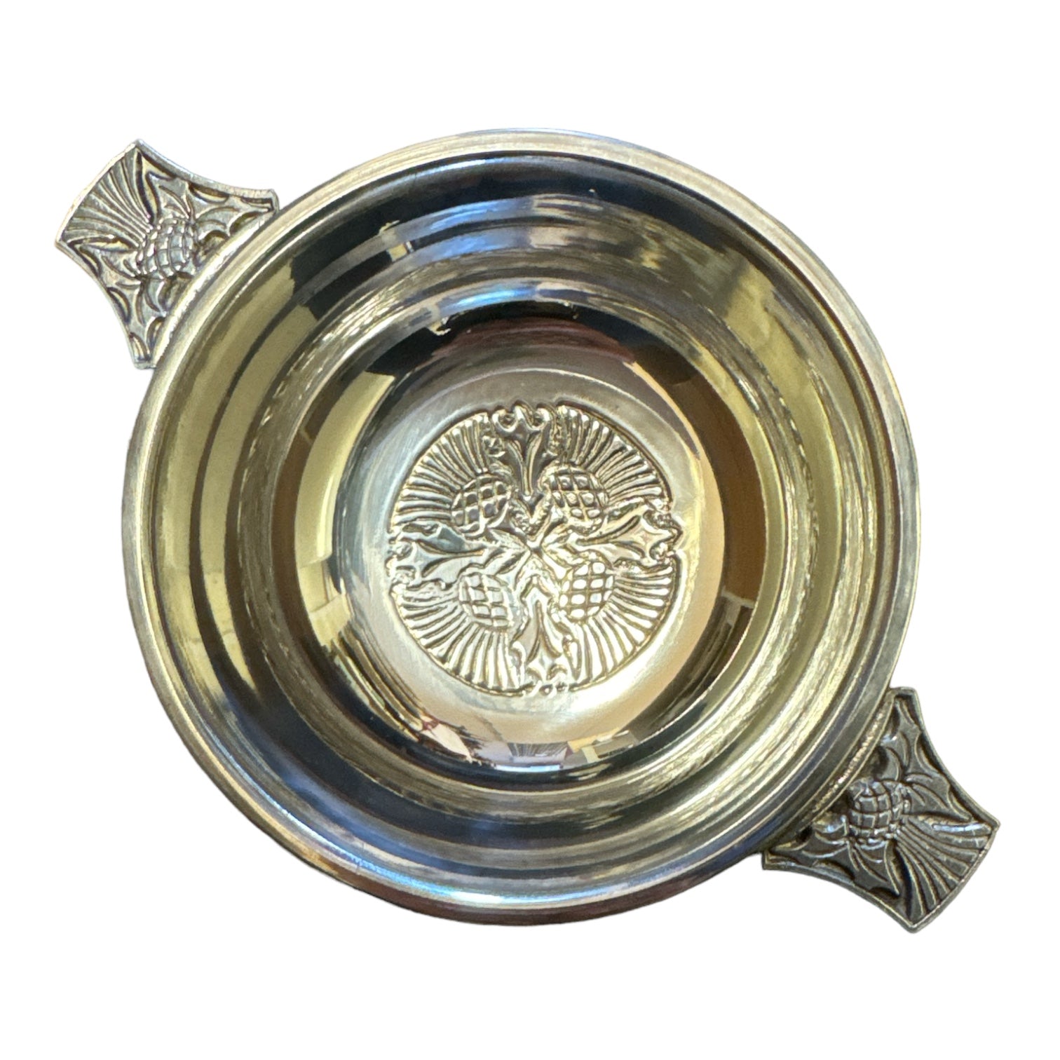 Quaich Pewter Thistle .
