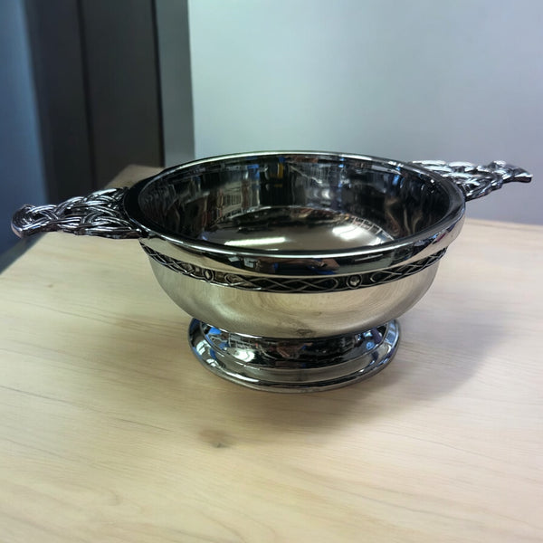 Quaich Scottish  Chrome Plated 5. inch