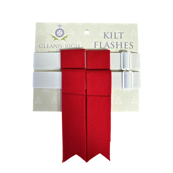 Red Childrens Kilt Flashes