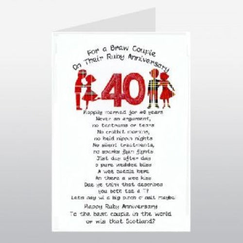 Ruby Anniversary Card