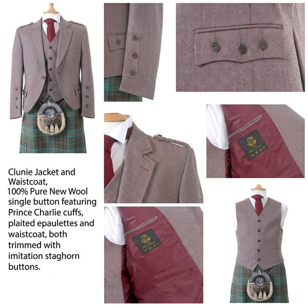 Russett Crail Kilt Jacket and Wastcoat Collage