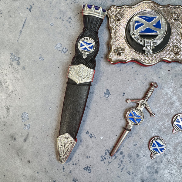 Saltire Kilt Pin Cufflinks Kilt Pin and Cufflinks