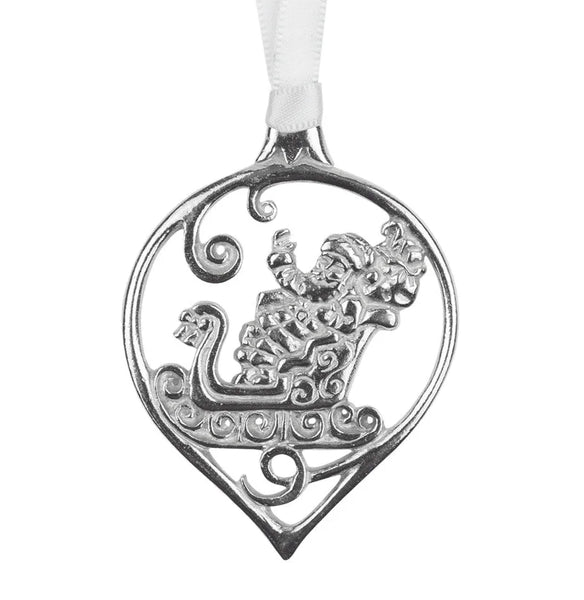 Santa Sleigh Christmas Ornament 