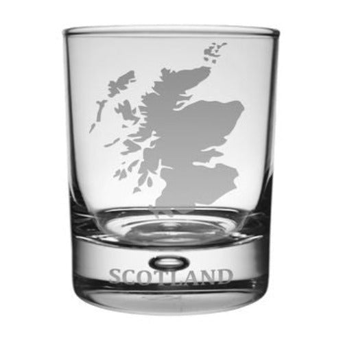 Scotland Map Whisky Glass