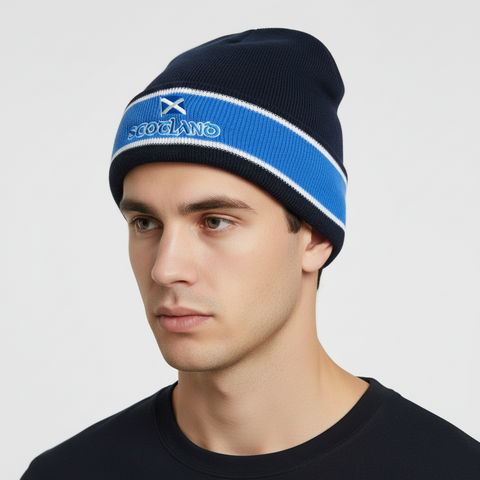 Scotland Saltire Blue Band Navy Beanie