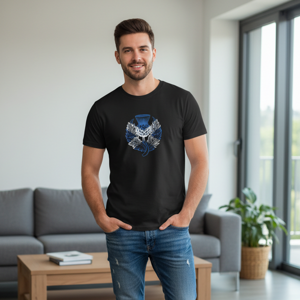 Scotland T Shirt Saltire Thistle