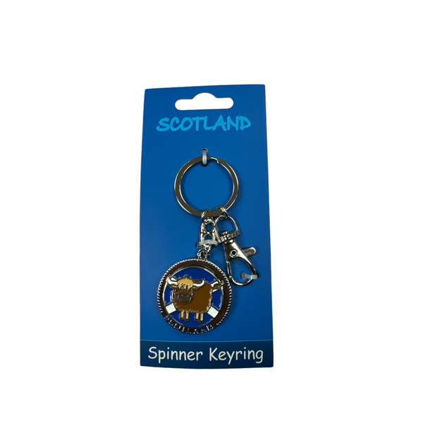 Key Ring Scotland Spinner Assorted