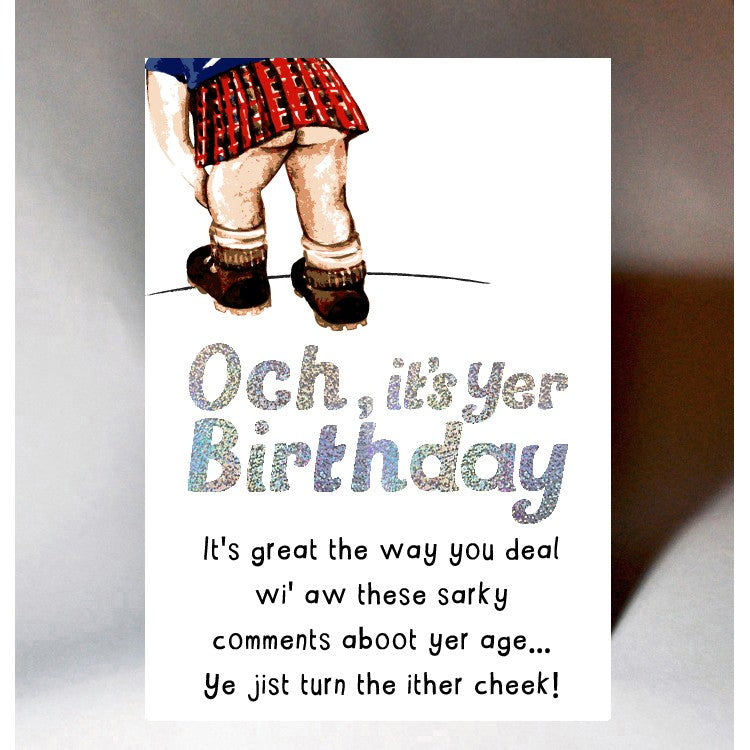 Scottish Birthday Card cheek