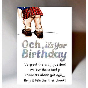 Scottish Birthday Card cheek