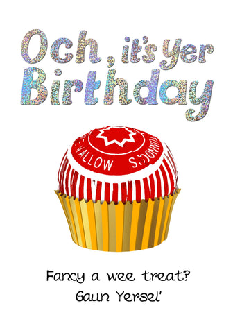 Scottish Birthday card Fancy a wee Treat