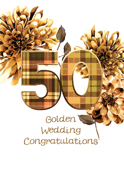 Scottish Golden Wedding card AN50