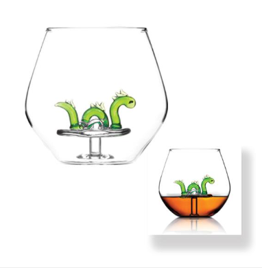 Scottish Loch Ness Monster Glass