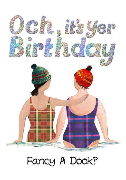 Scottish Tartan Birthday Card Fancuy a Dook