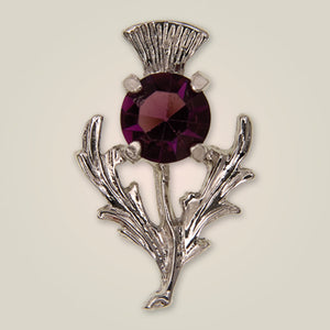 Scottish Thistle Brooch with stone