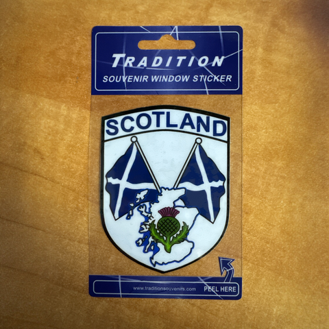 Scottish Window Sticker Saltire Thistle