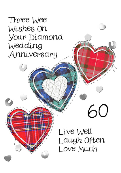 Scottish diamond wedding card