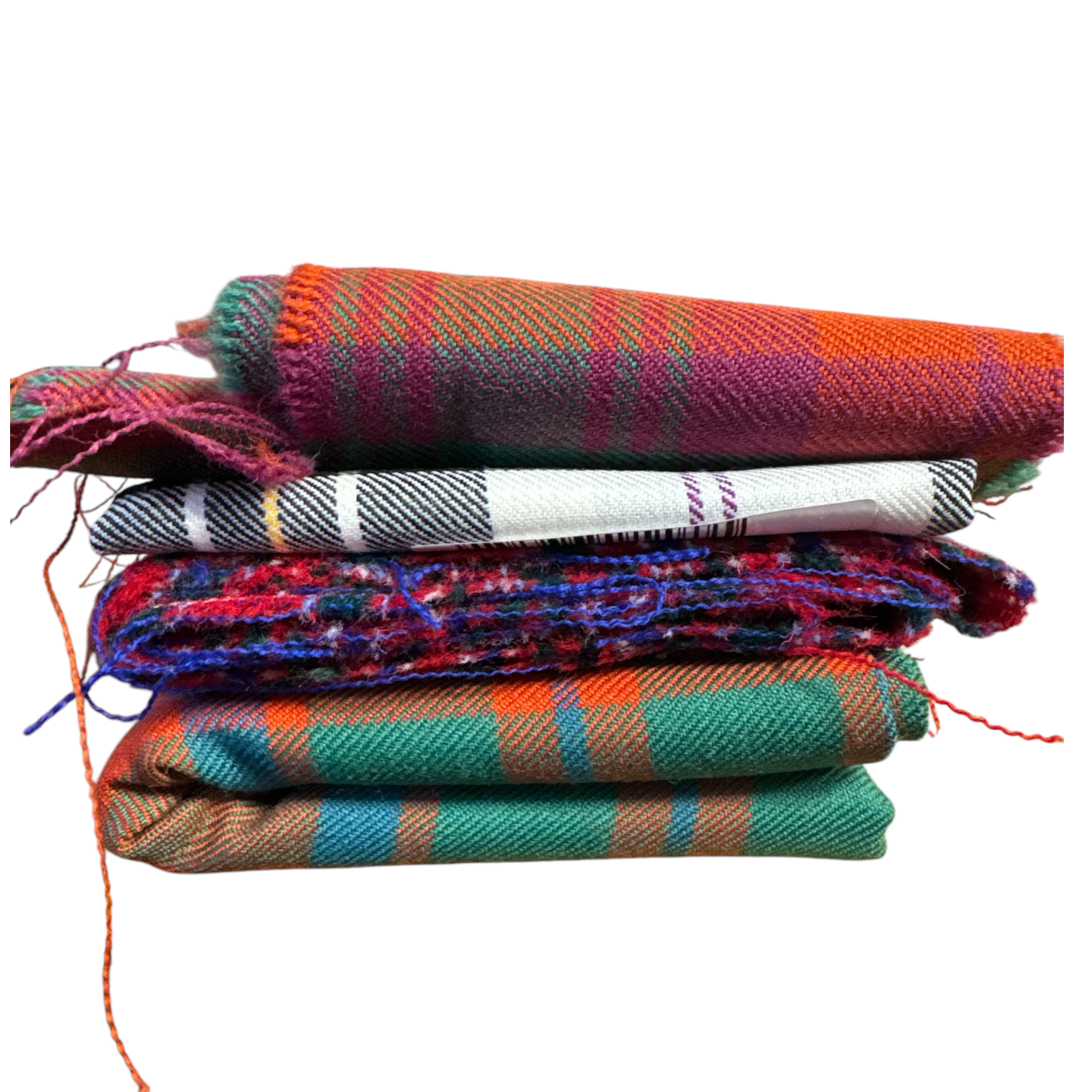 Scrap Tartan  Fabric Wool