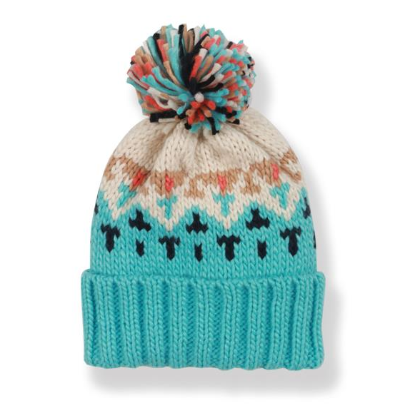 Sky Blue Pom Pom Hat 