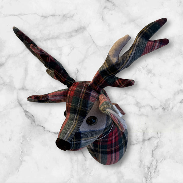 Stag Tartan Trophy Head Wall Mount.