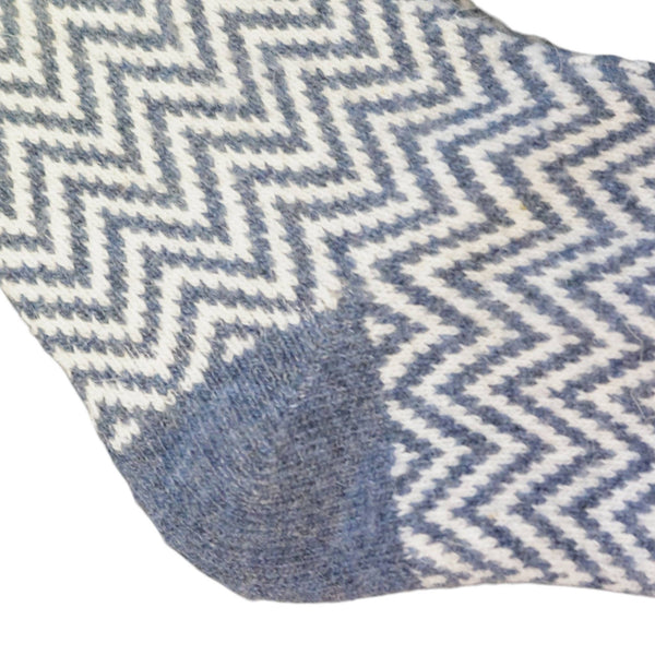 Steel Blue Herringbone Mens Socks