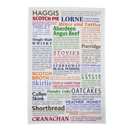 Scottish Food Tea Towel
