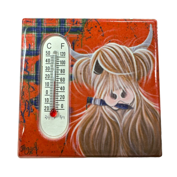 Tartan Paint Highland Cow Magnet