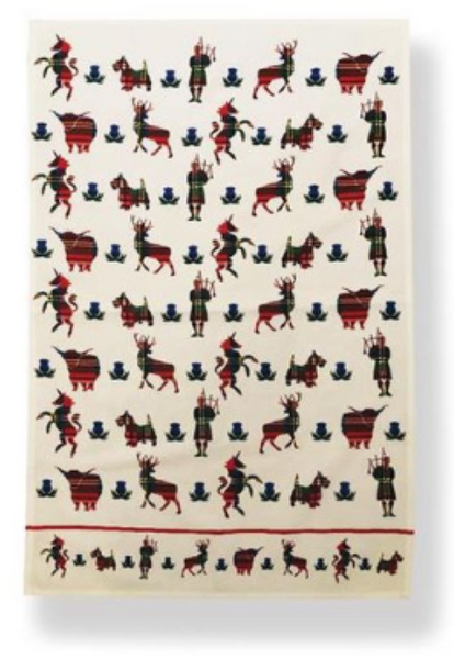 Tartan Icons Tea Towel