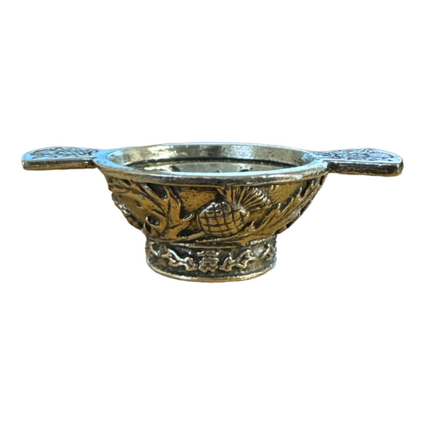 Thistle  Mini Pewter Quaich 1.25