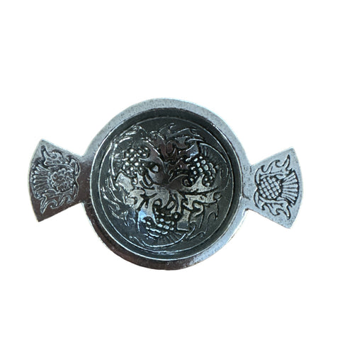Thistle  Mini Pewter Quaich 1.25