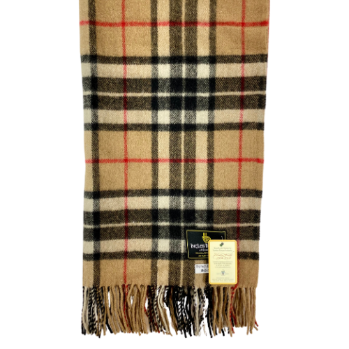 Thomson Camel Modern Tartan Knee Wool Blanket