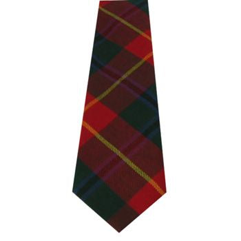 Turnbull Dress Modern tartan tie by Lochcarron with red, green, and yellow pattern.