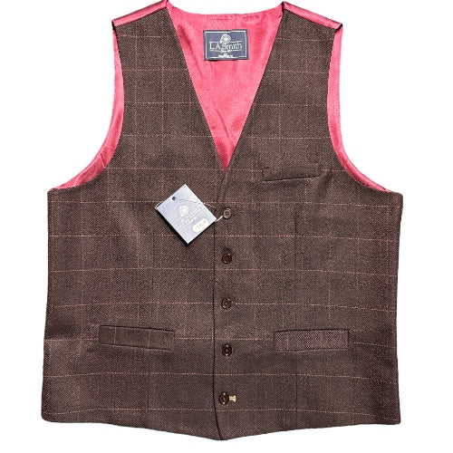 Burgundy Tweed Waistcoat by Lloyd Attree Smith