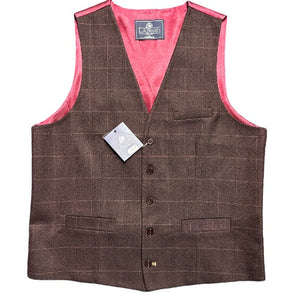 Burgundy Tweed Waistcoat by Lloyd Attree Smith