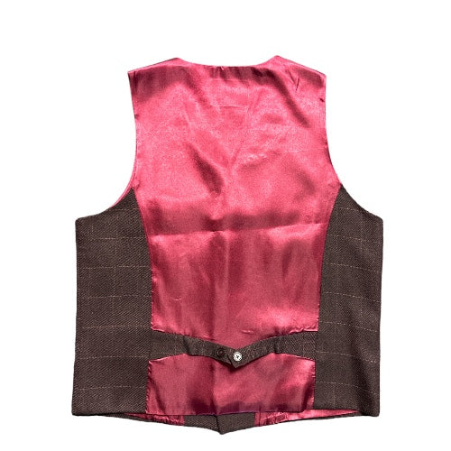 Burgundy Tweed Waistcoat by Lloyd Attree Smith