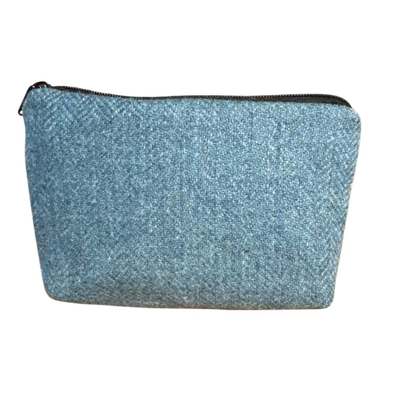 Tweed Coin or Card Purse Blue Lovat