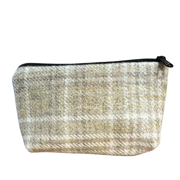 Tweed Coin or Card Purse Cream