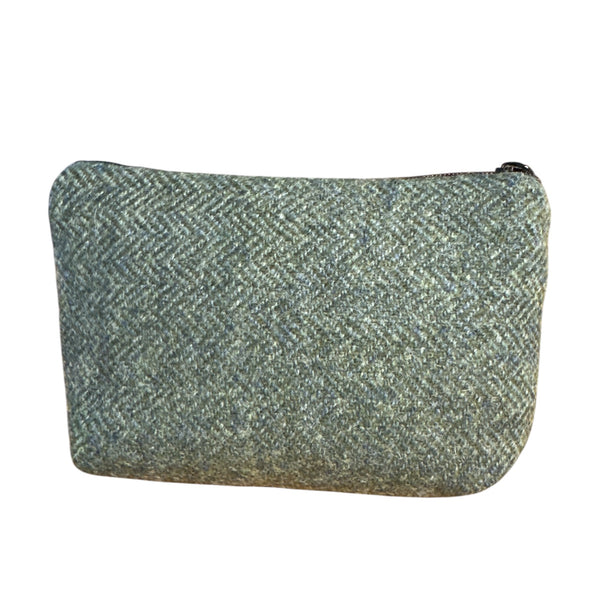 Tweed Coin or Card Purse Green Lovat