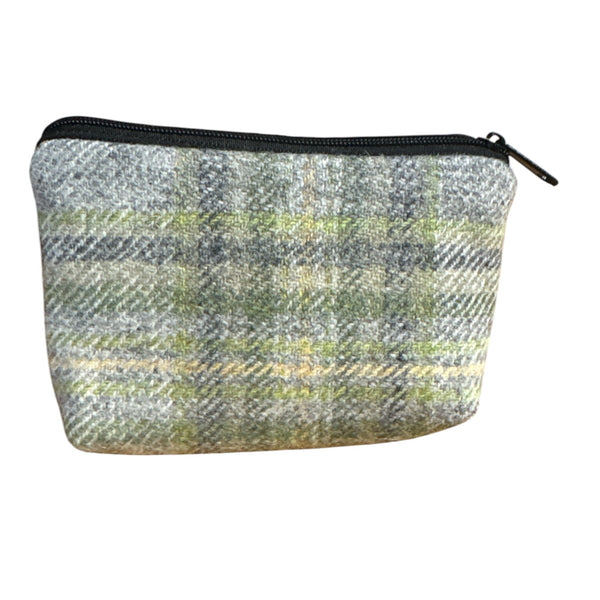 Tweed Coin or card Purse Grey Geen 