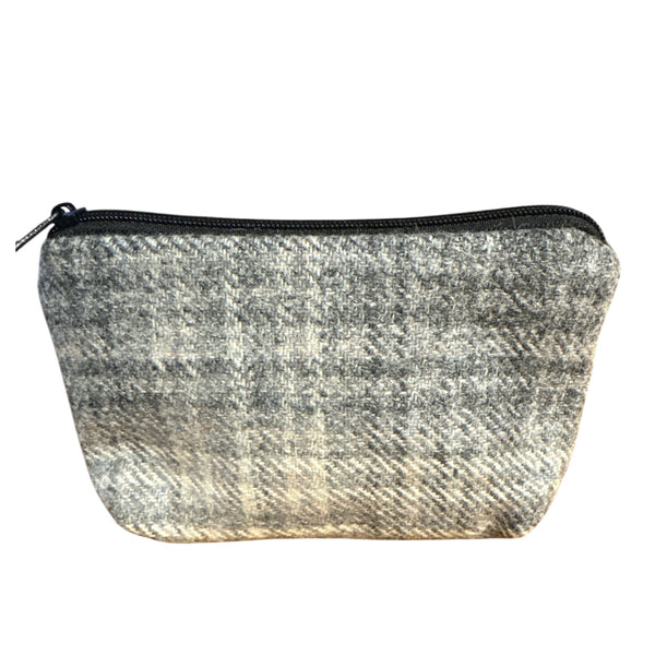 Tweed Coin or Card Purse Grey