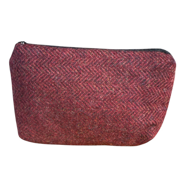Tweed Coin or Card Purse Maroon