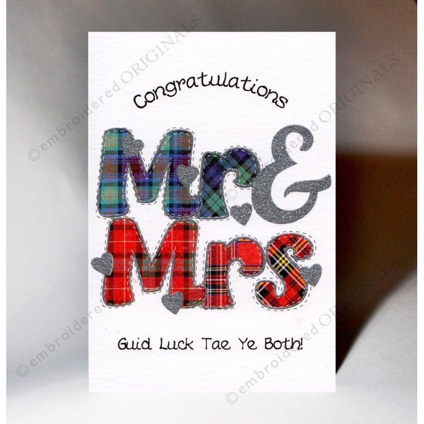 Scottish Wedding Card Mr & Mrs