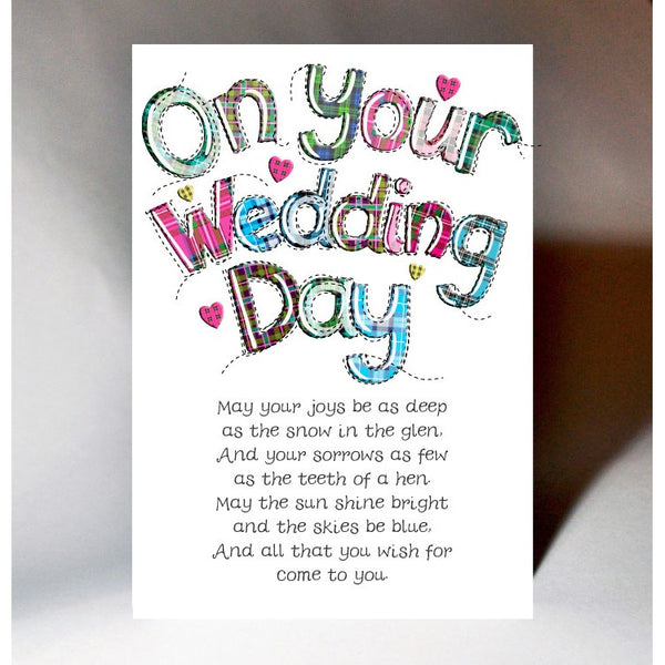 Scottish Wedding Card On Your Day