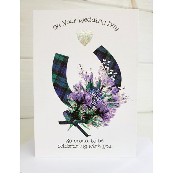 Scottish Wedding Card Horseshoe