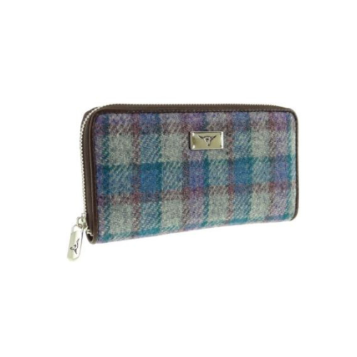 Harris Tweed Blue Purple Check 