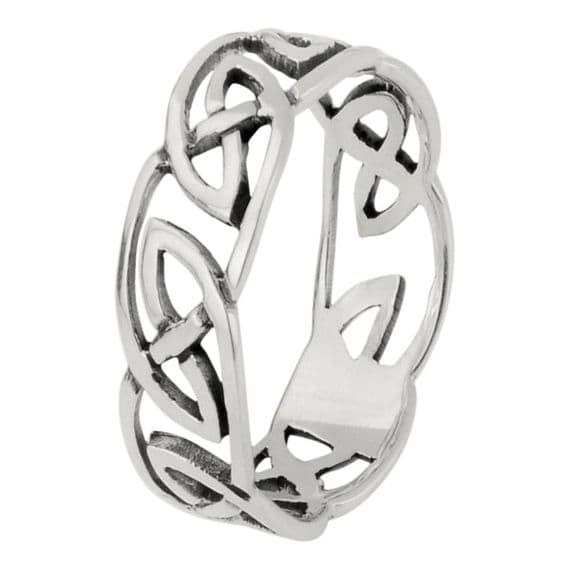Celtic Knotwork Silver Plated Ring 9155
