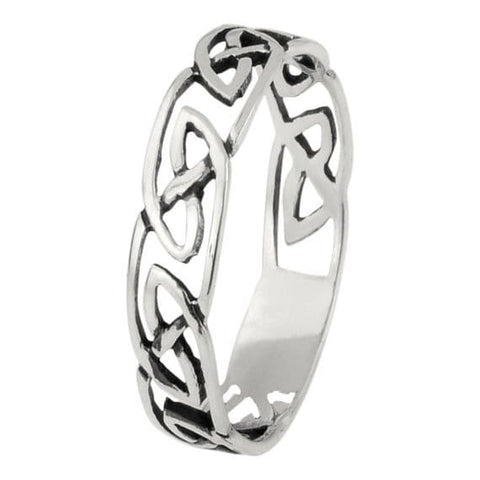 Celtic Knotwork Silver Plated Ring 9157