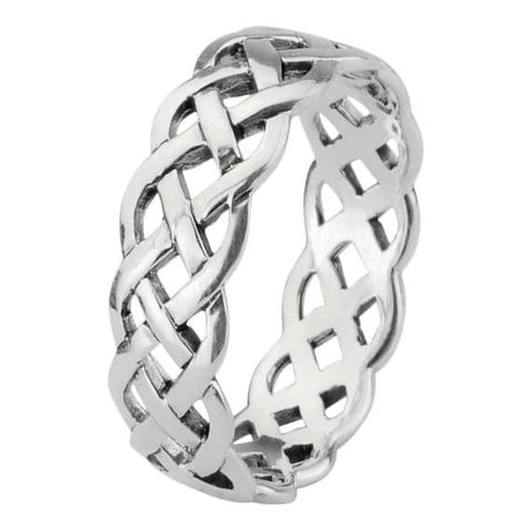 Celtic Knotwork Silver Plated Ring 9158