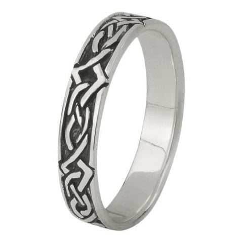 Celtic Knotwork Silver Plated Ring 9159
