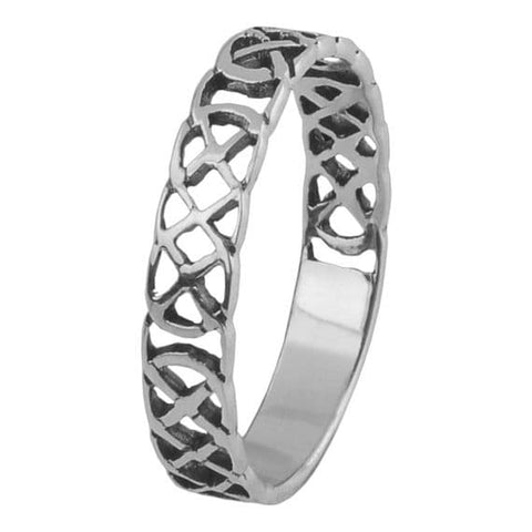 Celtic Knotwork Silver Plated Ring 9160